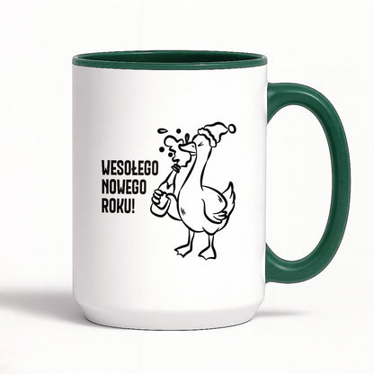 Kubek świąteczny z GĄSKĄ - "WESOŁEGO NOWEGO ROKU"