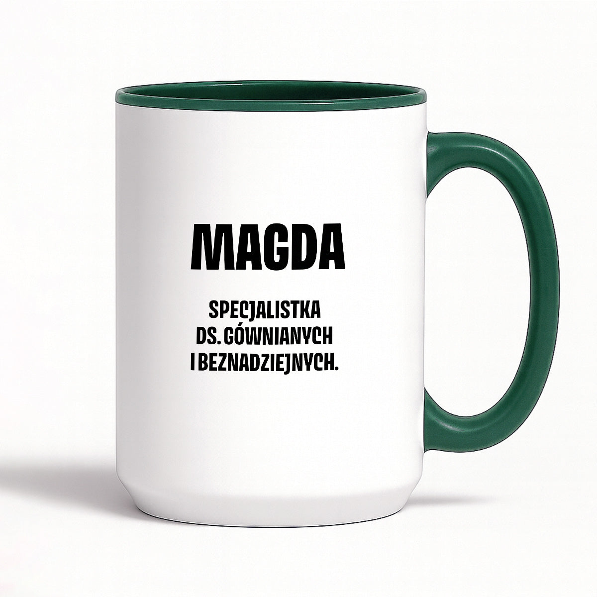 Kubek z IMIENIEM - "Specjalistka ds. gównianych i beznadziejnych"