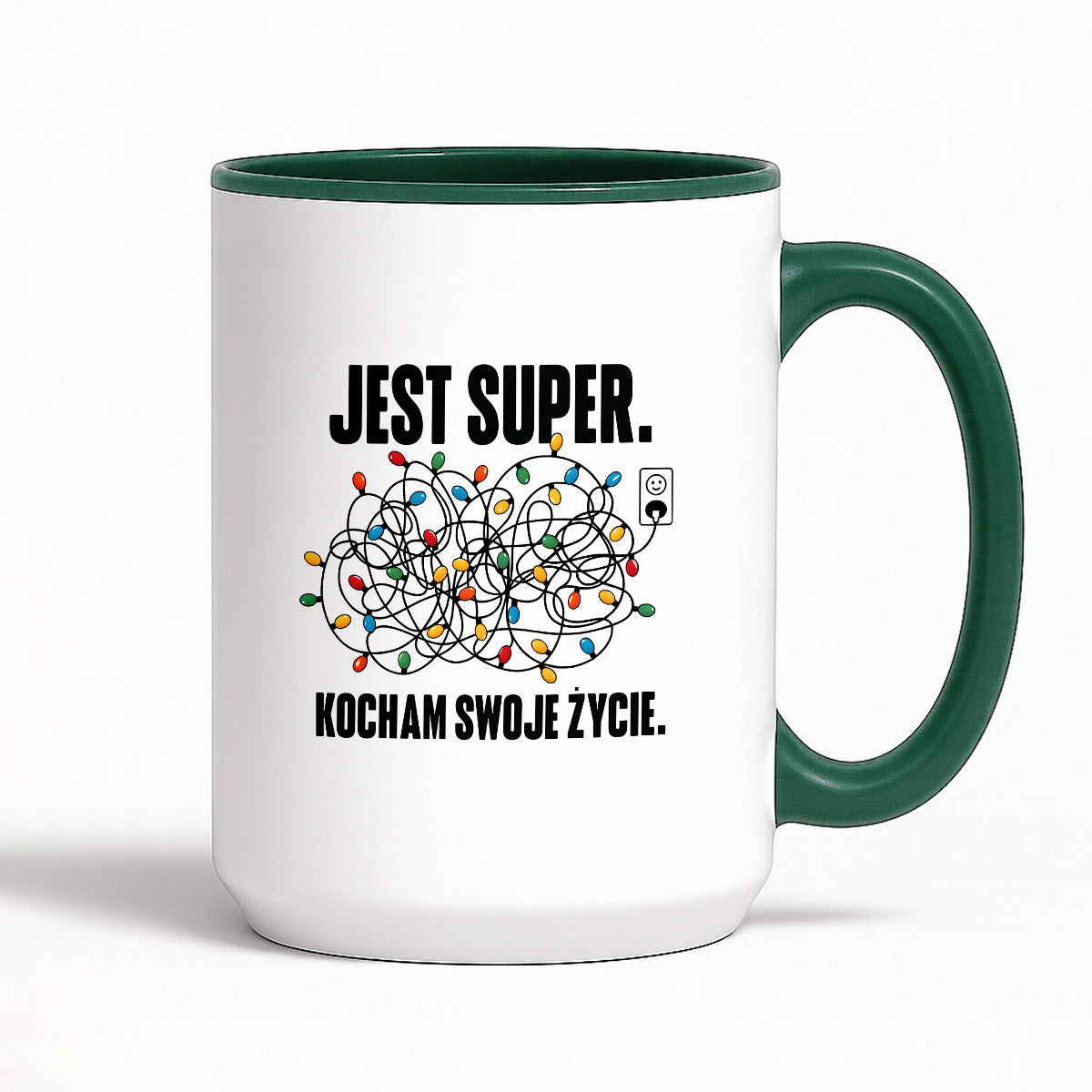 Kubek świąteczny "Jest super. Kocham swoje życie."
