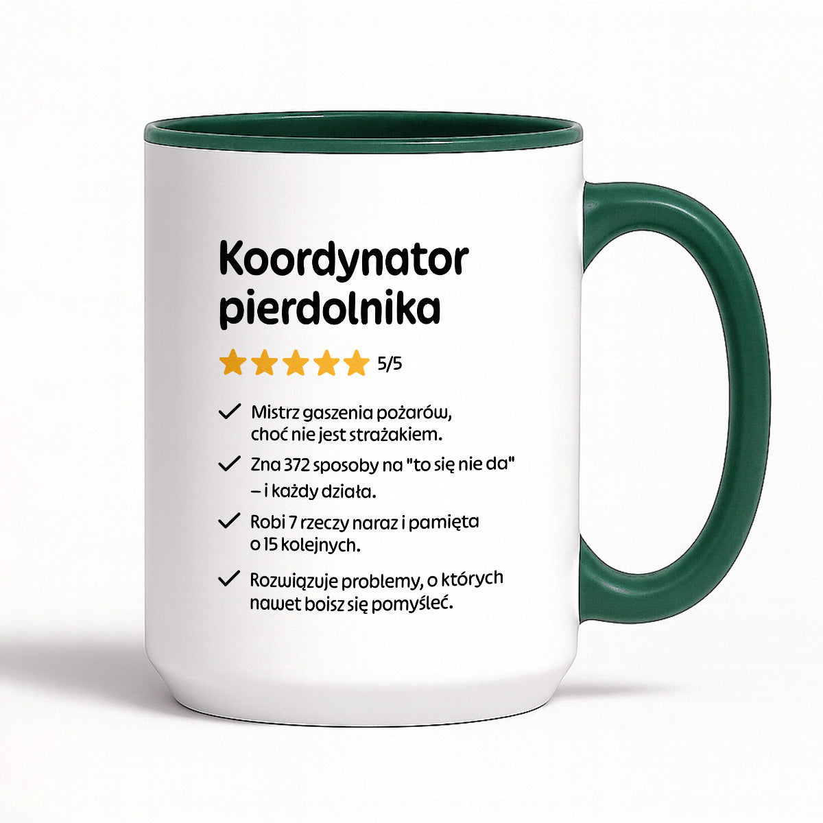 Kubek z nadrukiem "Koordynator pierdolnika"