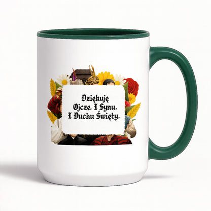 Kubek z nadrukiem "Dziękuję Ojcze. I Synu. I Duchu Święty" NOWE 1670