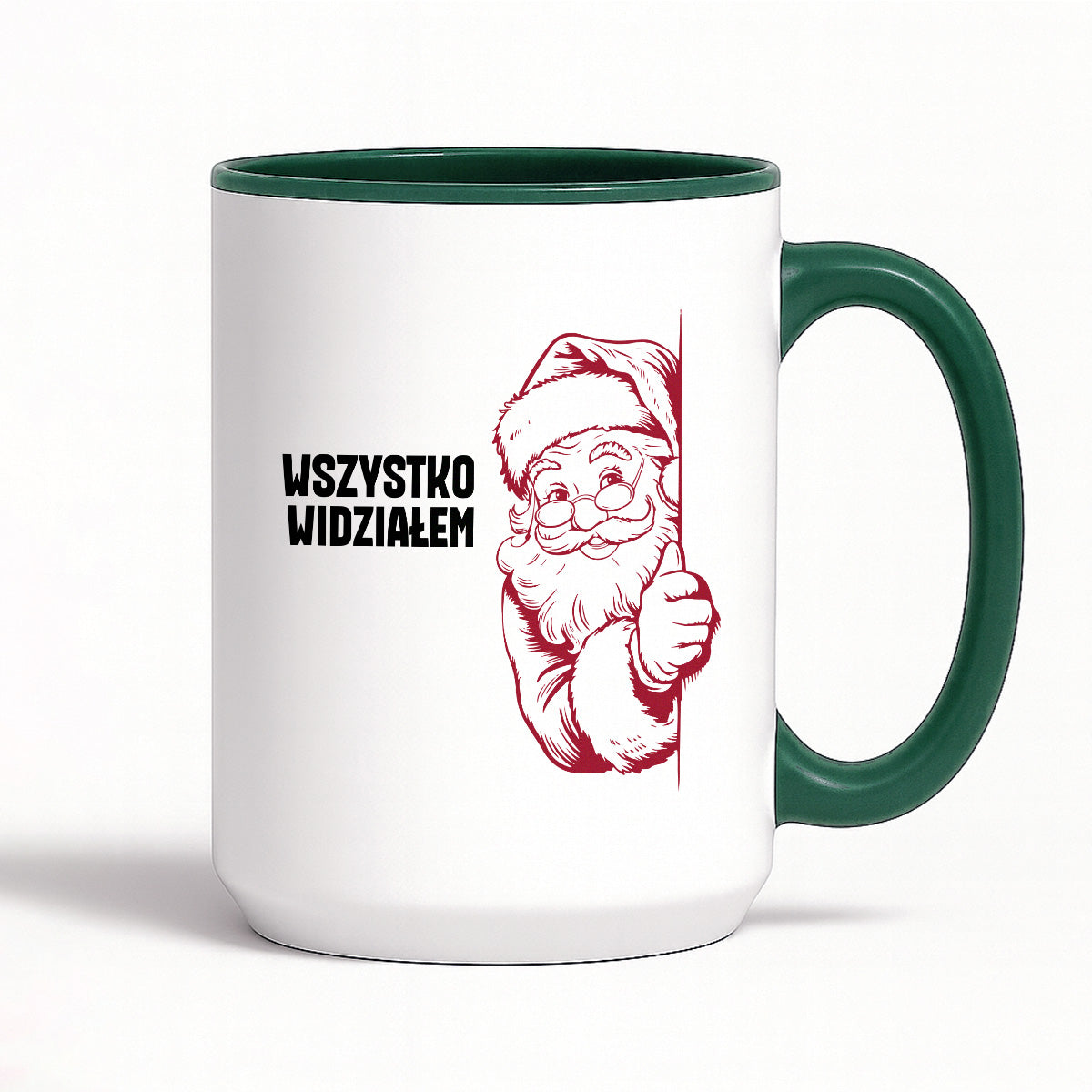 Kubek świąteczny z Mikołajem "Wszystko widziałem"