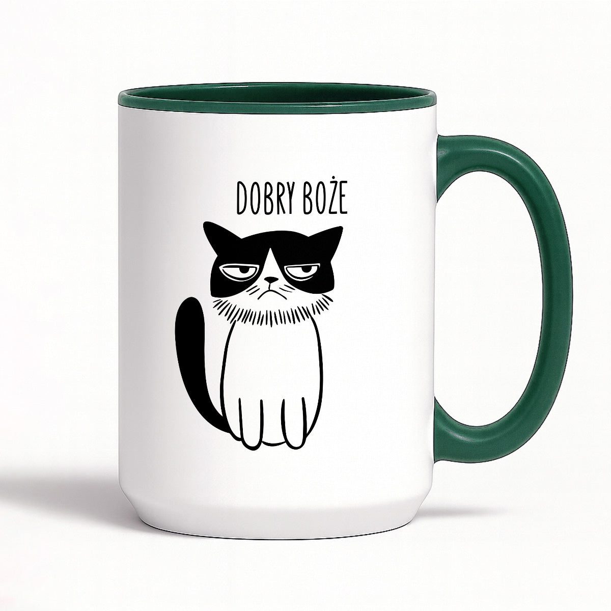 Kubek z nadrukiem - "DOBRY BOŻE" KOT
