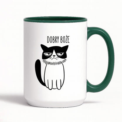 Kubek z nadrukiem - "DOBRY BOŻE" KOT