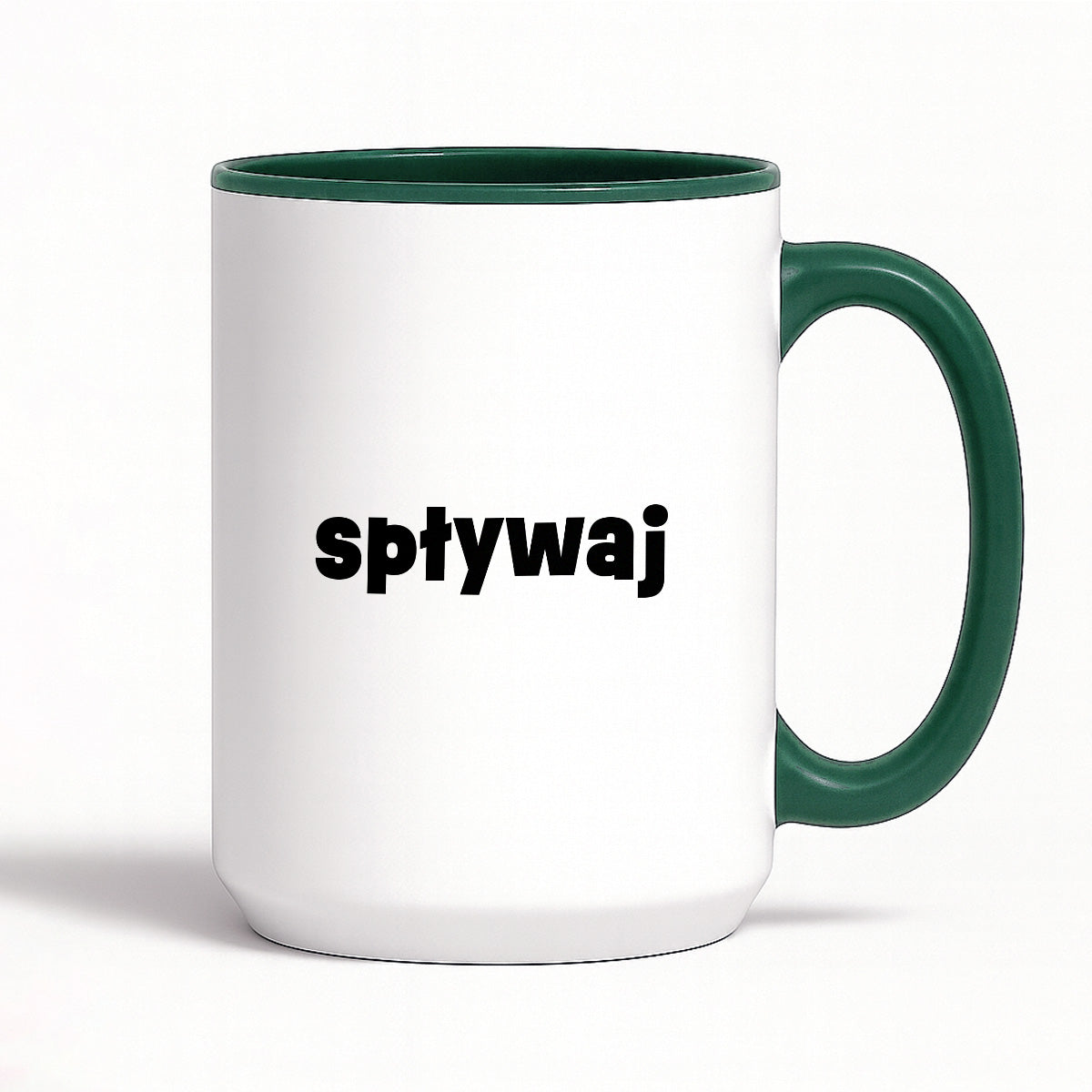 Kubek z nadrukiem "spływaj"