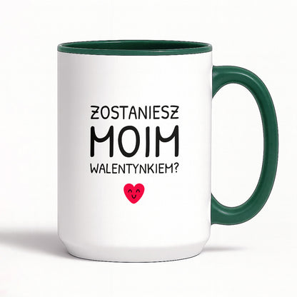 Kubek z nadrukiem - "Zostaniesz moim Walentynkiem?"