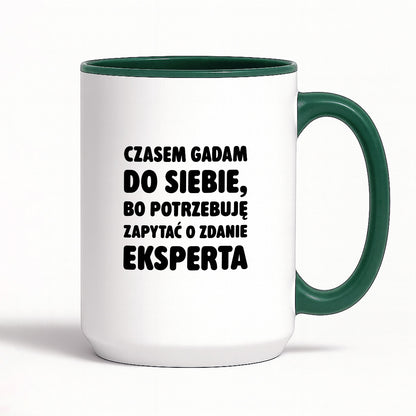 Kubek z nadrukiem - "Czasem gadam do siebie"