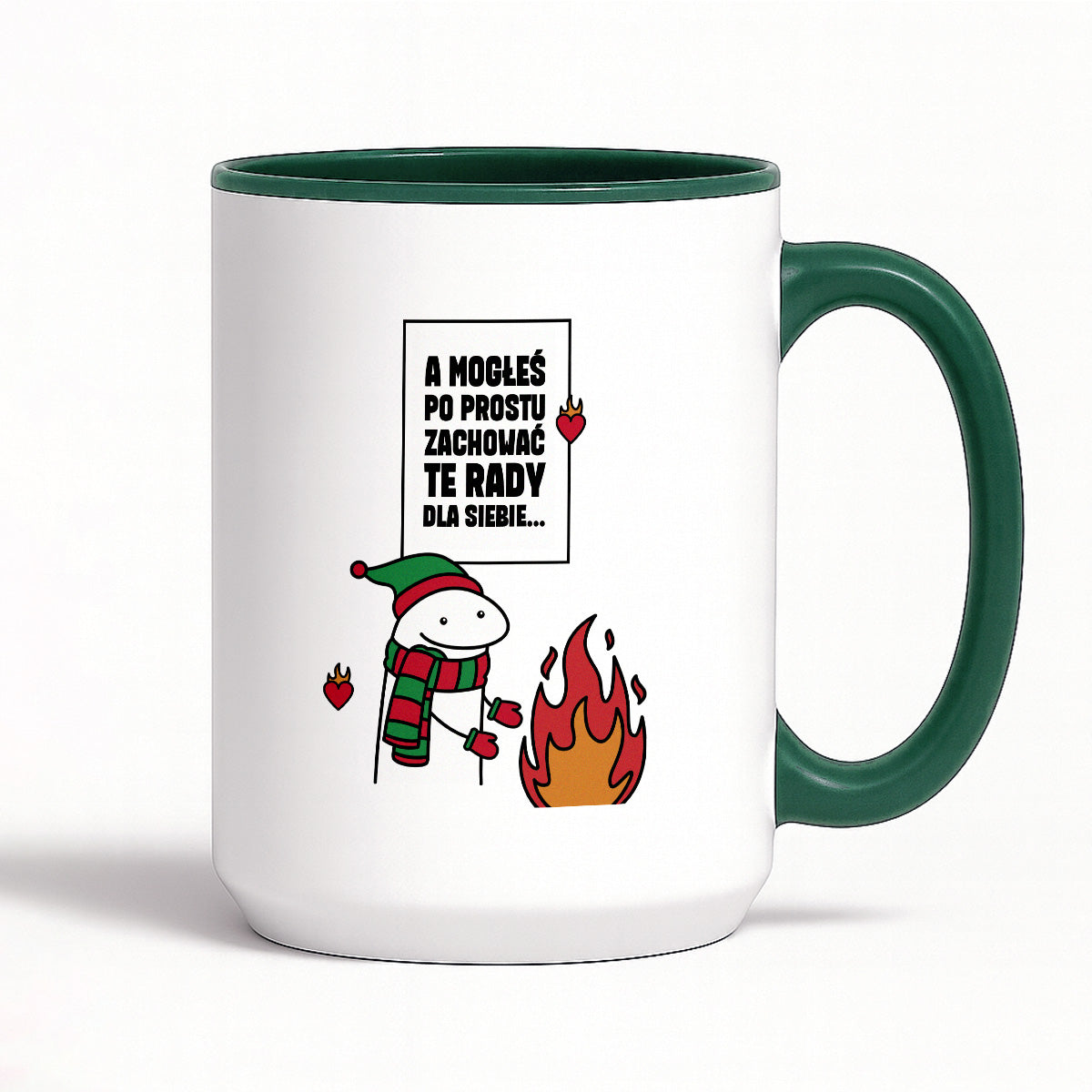 Kubek świąteczny mem "A mogłeś po prostu zachować te rady dla siebie..."