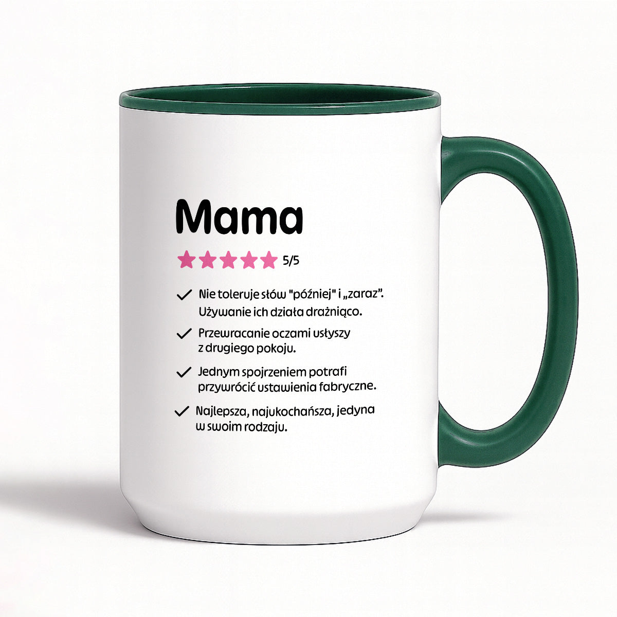 Kubek z nadrukiem - "Mama 5/5"