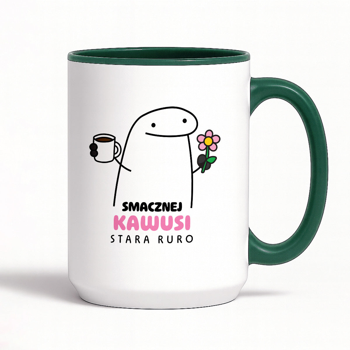 Kubek z nadrukiem - "Smacznej kawusi Stara Ruro"