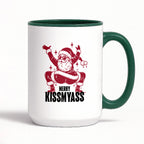 Kubek świąteczny z ✨slay✨ Mikołajem "Merry kissmyass"