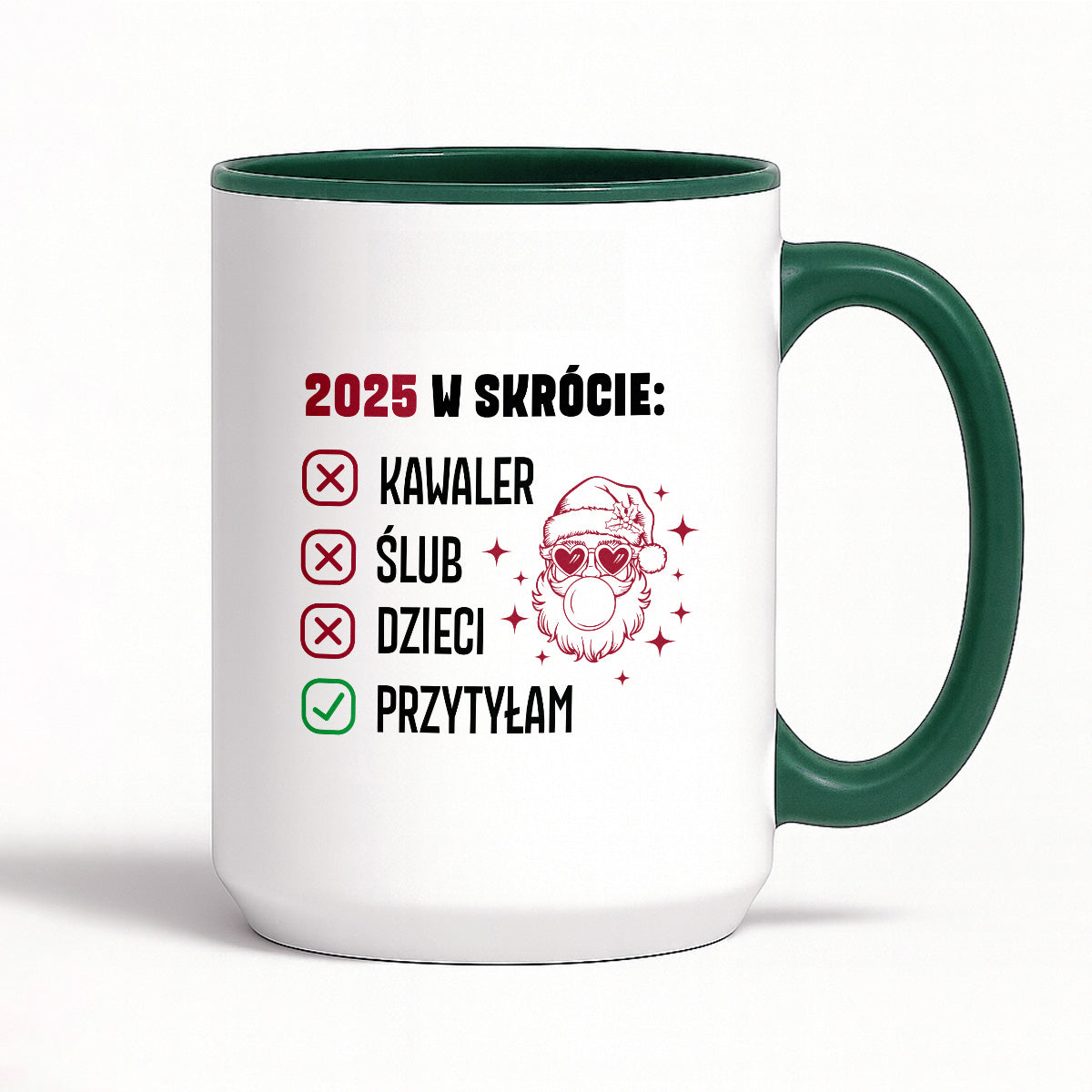 Kubek świąteczny z Mikołajem "2025 w skrócie" I