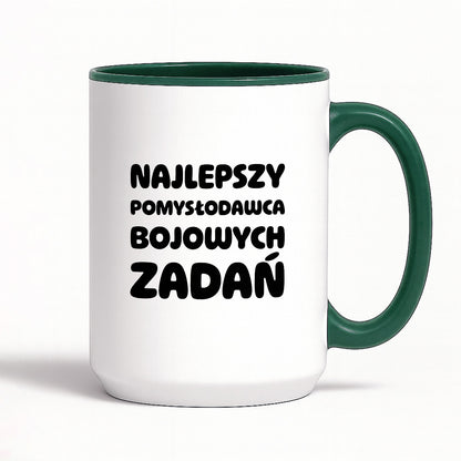 Kubek z nadrukiem - "Najlepszy pomysłodawca bojowych zadań"
