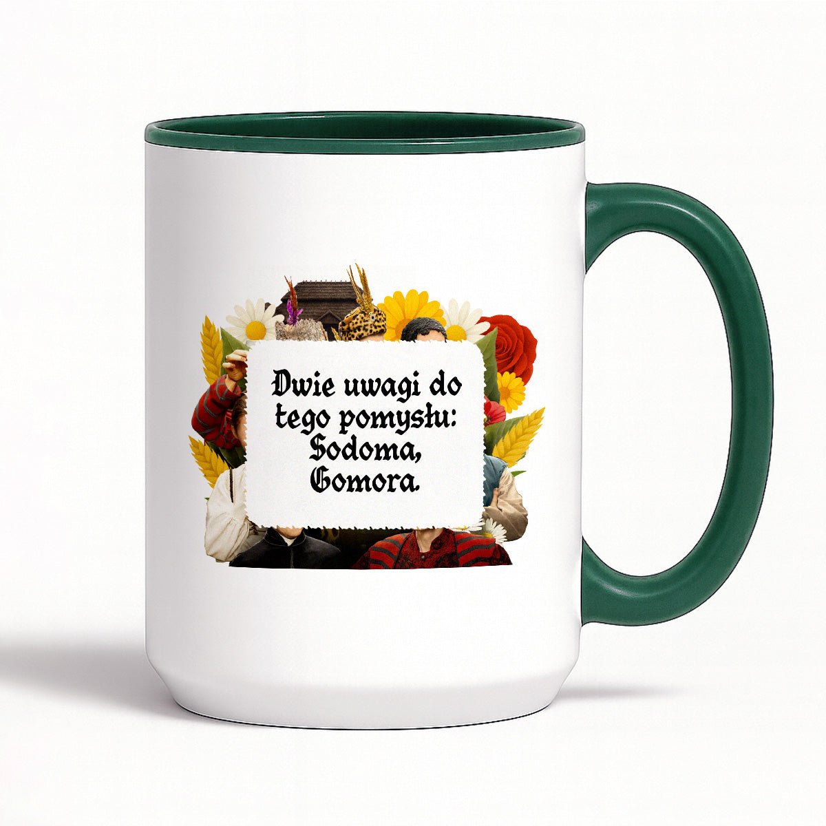 Kubek z nadrukiem "Dwie uwagi do tego pomysłu: Sodoma, Gomora." NOWE 1670