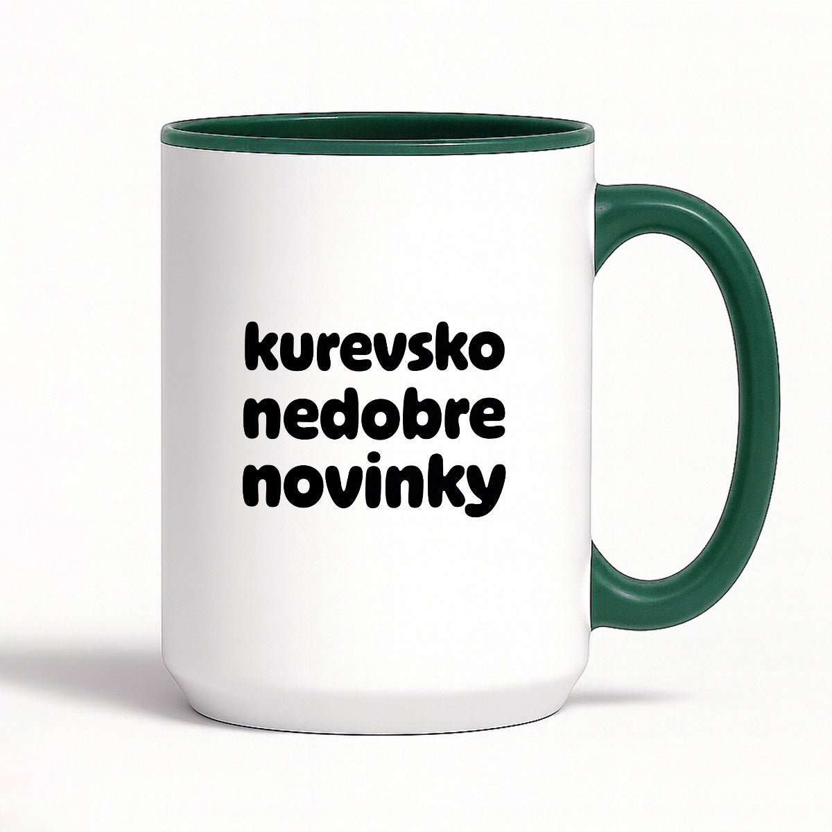 Kubek z nadrukiem - "kurevsko nedobre novinky" v2