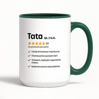 Kubek z nadrukiem - "Tata spółka z o.o."