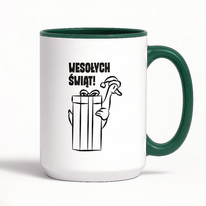 Kubek świąteczny z GĄSKĄ - "WESOŁYCH ŚWIĄT"