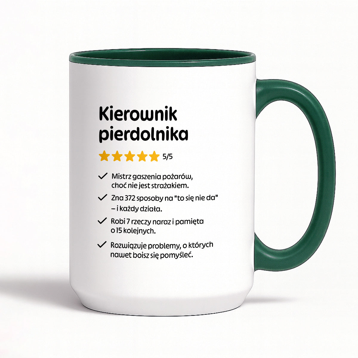 Kubek z nadrukiem "Kierownik pierdolnika"