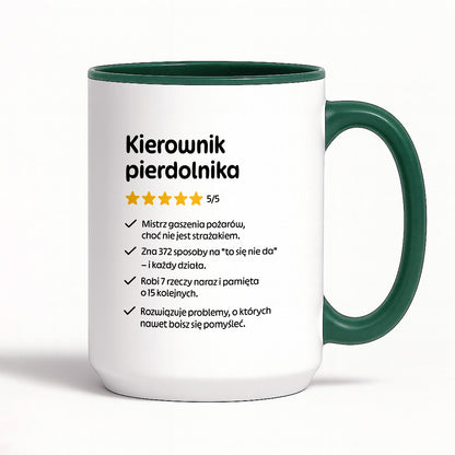 Kubek z nadrukiem "Kierownik pierdolnika"