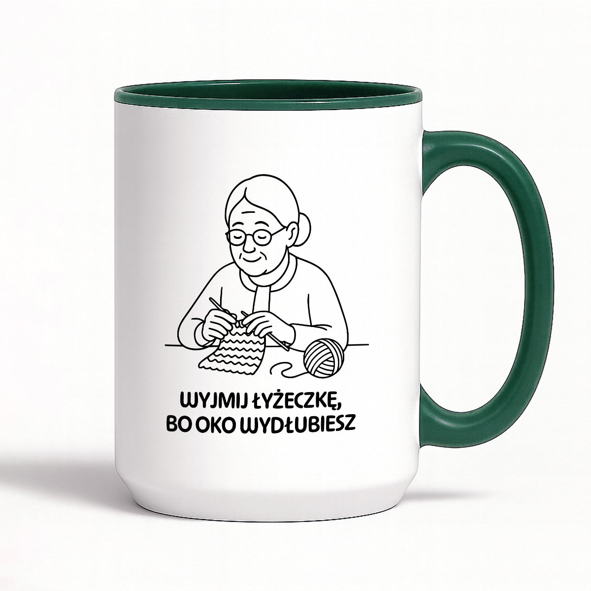 Kubek dla Babci / Dziadka - "Wyjmij łyżeczkę, bo oko wydłubiesz"