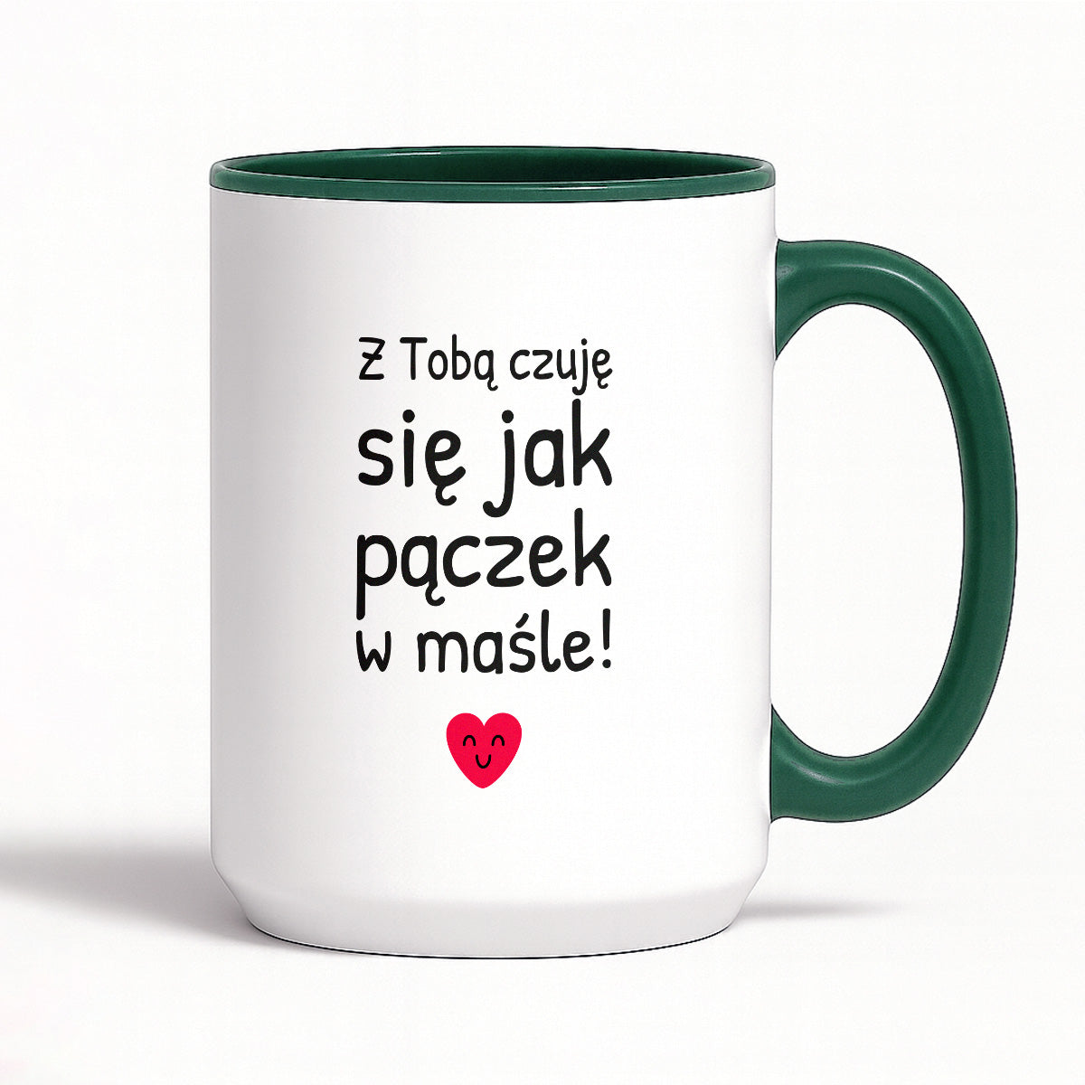 Kubek z nadrukiem - "Z Tobą czuję się jak pączek w maśle!"