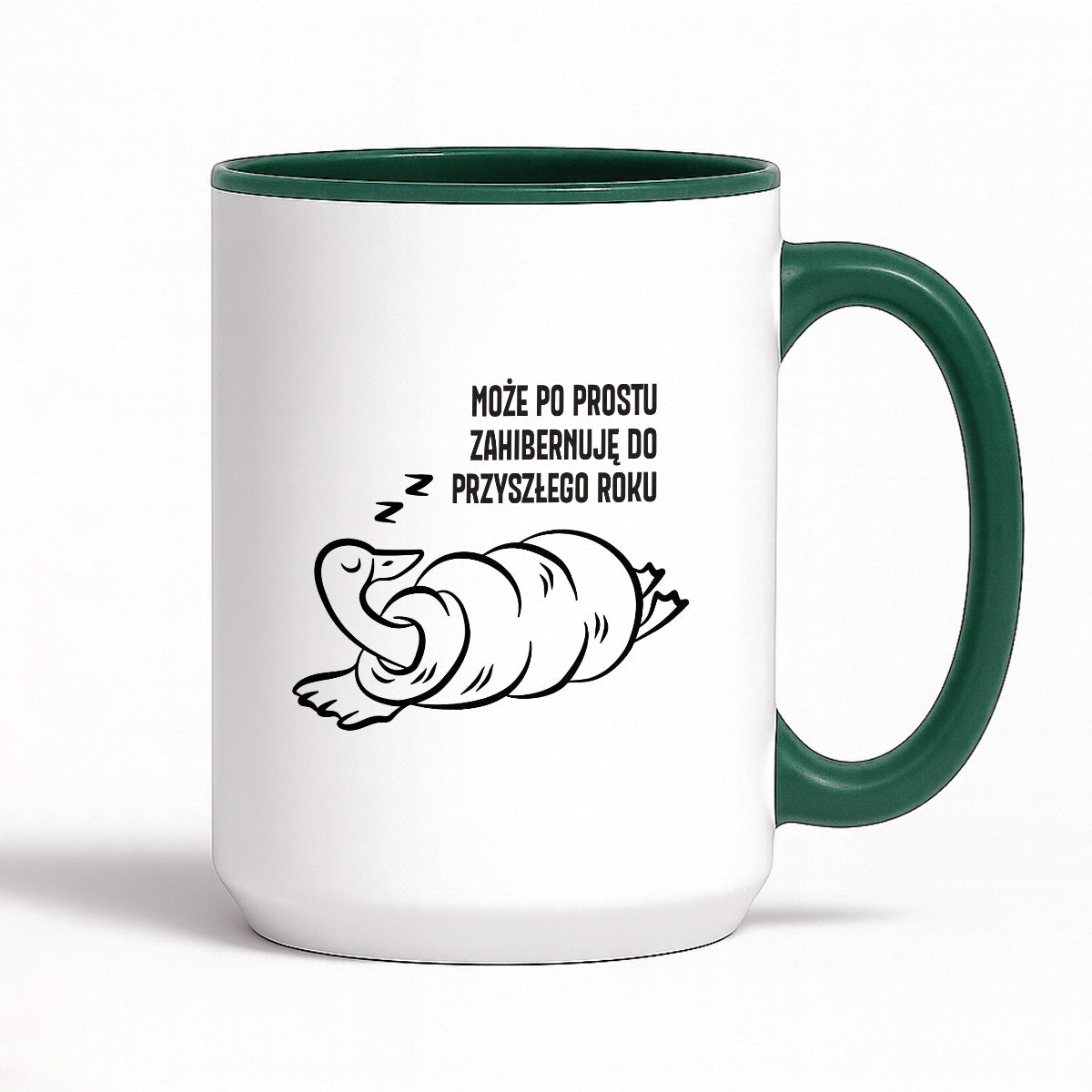 Kubek świąteczny z GĄSKĄ - "MOŻE PO PROSTU ZAHIBERNUJĘ DO PRZYSZŁEGO ROKU"