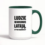 Kubek z nadrukiem - "Ludzie w kosmos latają"