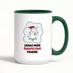 Kubek świąteczny mem "Zaraz mnie świątecznie pojebie"