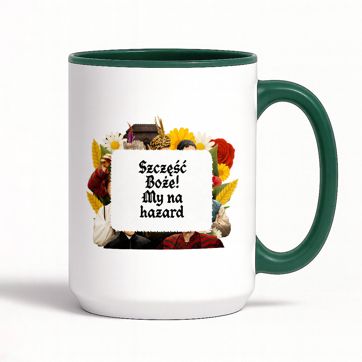 Kubek z nadrukiem "Szczęść Boże! My na hazard" NOWE 1670