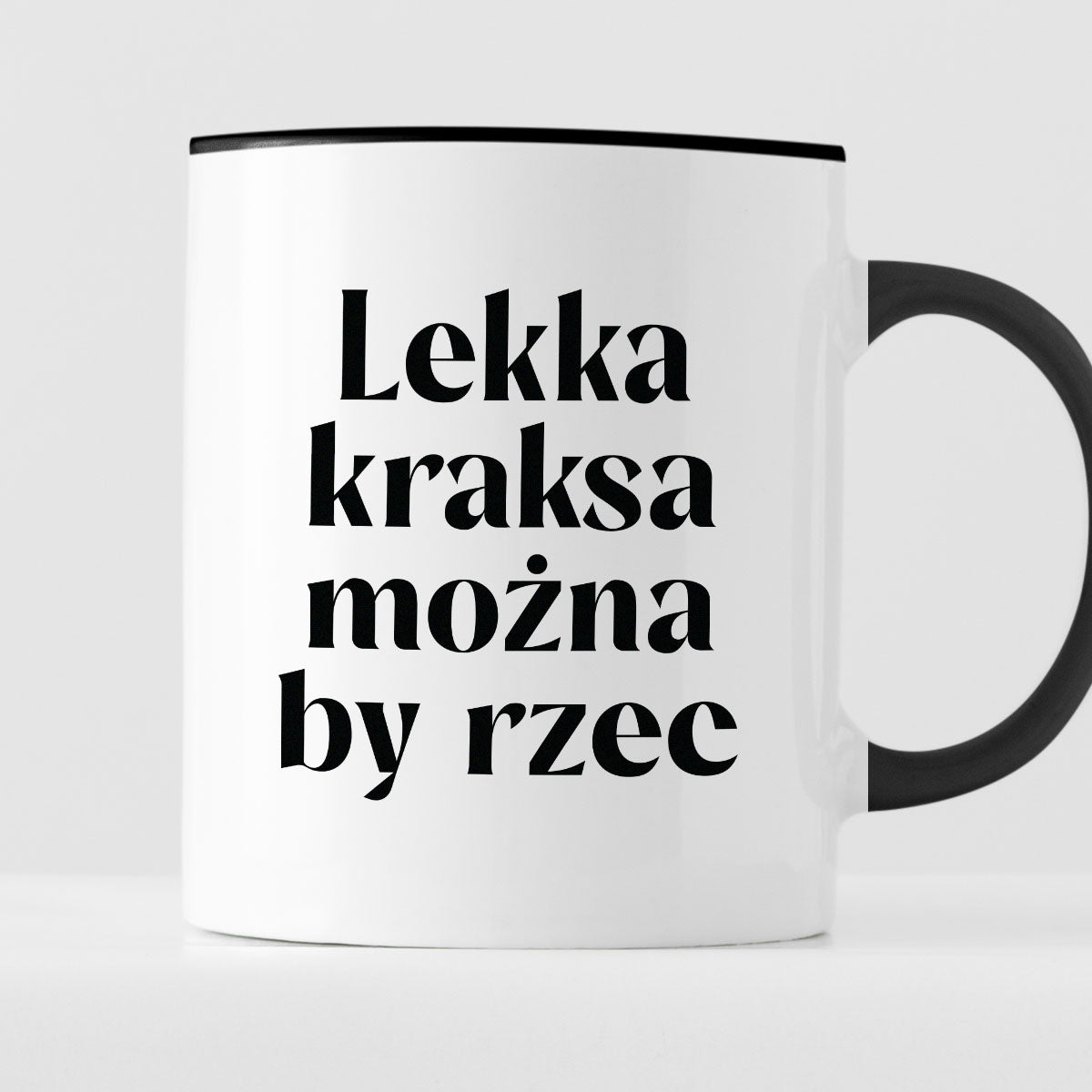 Kubek z nadrukiem "Lekka kraksa można by rzec" 330 ml