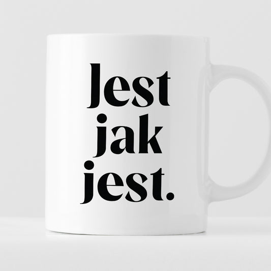 Kubek z nadrukiem "Jest jak jest" 330 ml