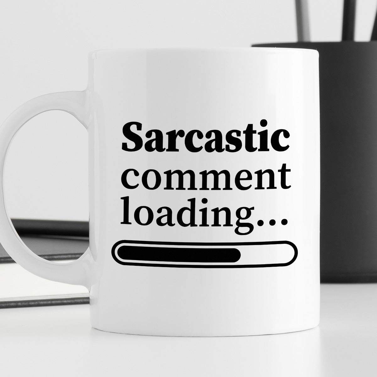 Kubek z nadrukiem "Sarcastic comment loading…"
