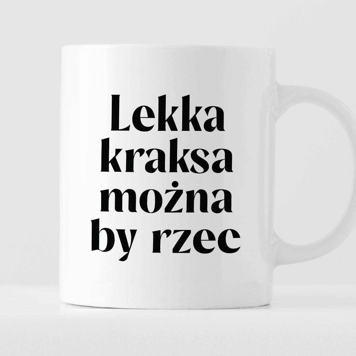 Kubek z nadrukiem "Lekka kraksa można by rzec" 330 ml