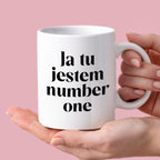 Kubek z nadrukiem "Ja tu jestem number one" 330 ml