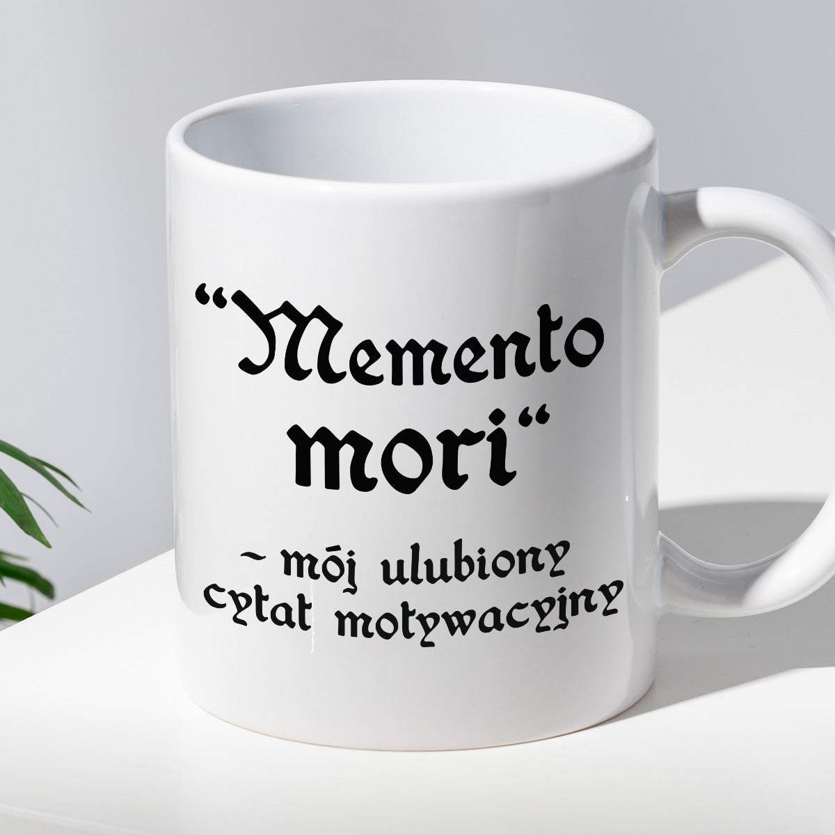 Kubek z nadrukiem "Memento mori - mój ulubiony cytat moty.wacyjny"
