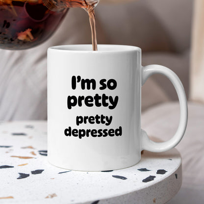 Kubek z nadrukiem - "I'm so pretty pretty depressed'