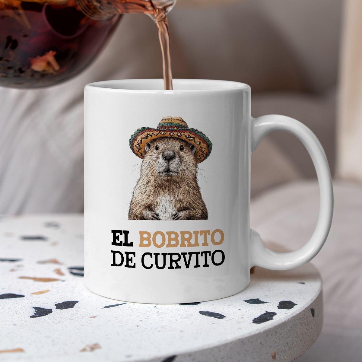Kubek z nadrukiem "El bobrito de curvito"