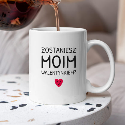 Kubek z nadrukiem - "Zostaniesz moim Walentynkiem?"