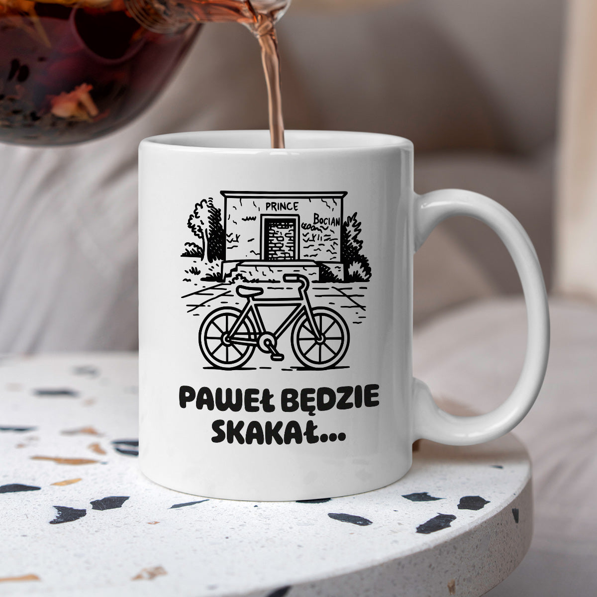 Kubek z nadrukiem - HITY POLSKIEGO INTERNETU - PAWEŁ JUMPER - "Paweł będzie skakał"