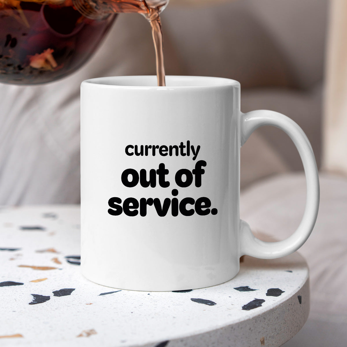 Kubek z nadrukiem - "currently out of service"