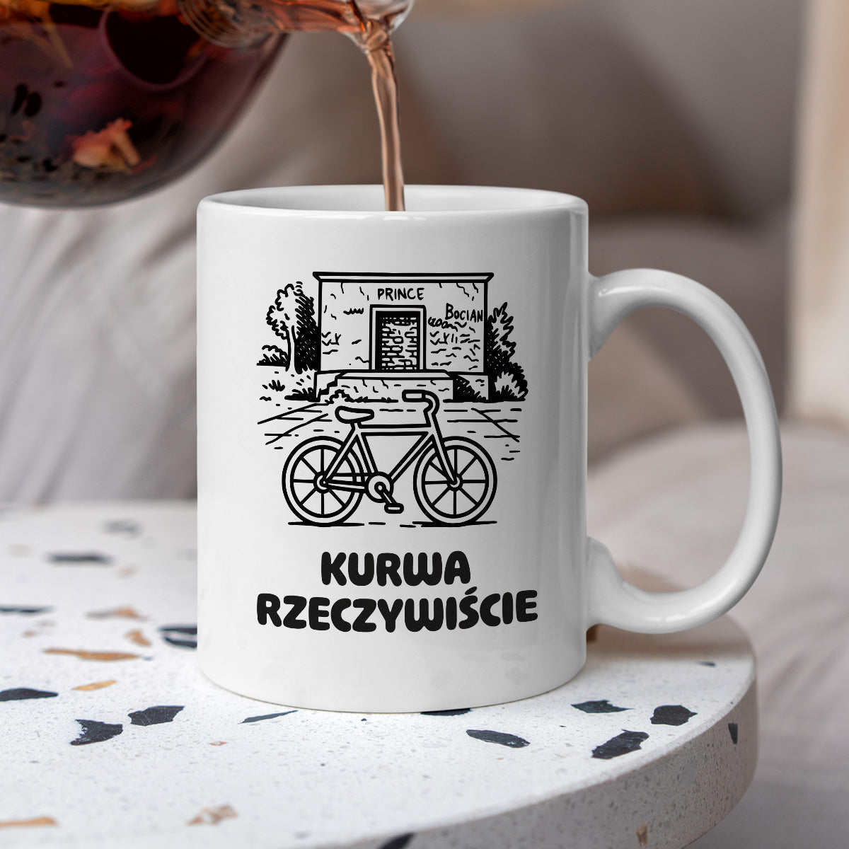 Kubek z nadrukiem - HITY POLSKIEGO INTERNETU - PAWEŁ JUMPER - "Kurwa rzeczywiście"