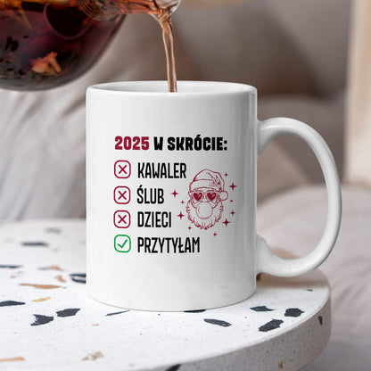 Kubek świąteczny z Mikołajem "2025 w skrócie" I