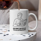 Kubek z nadrukiem "Jak mnie ząb bolał to go wyrwałem" - Cytaty TATY - DZIEŃ TATY