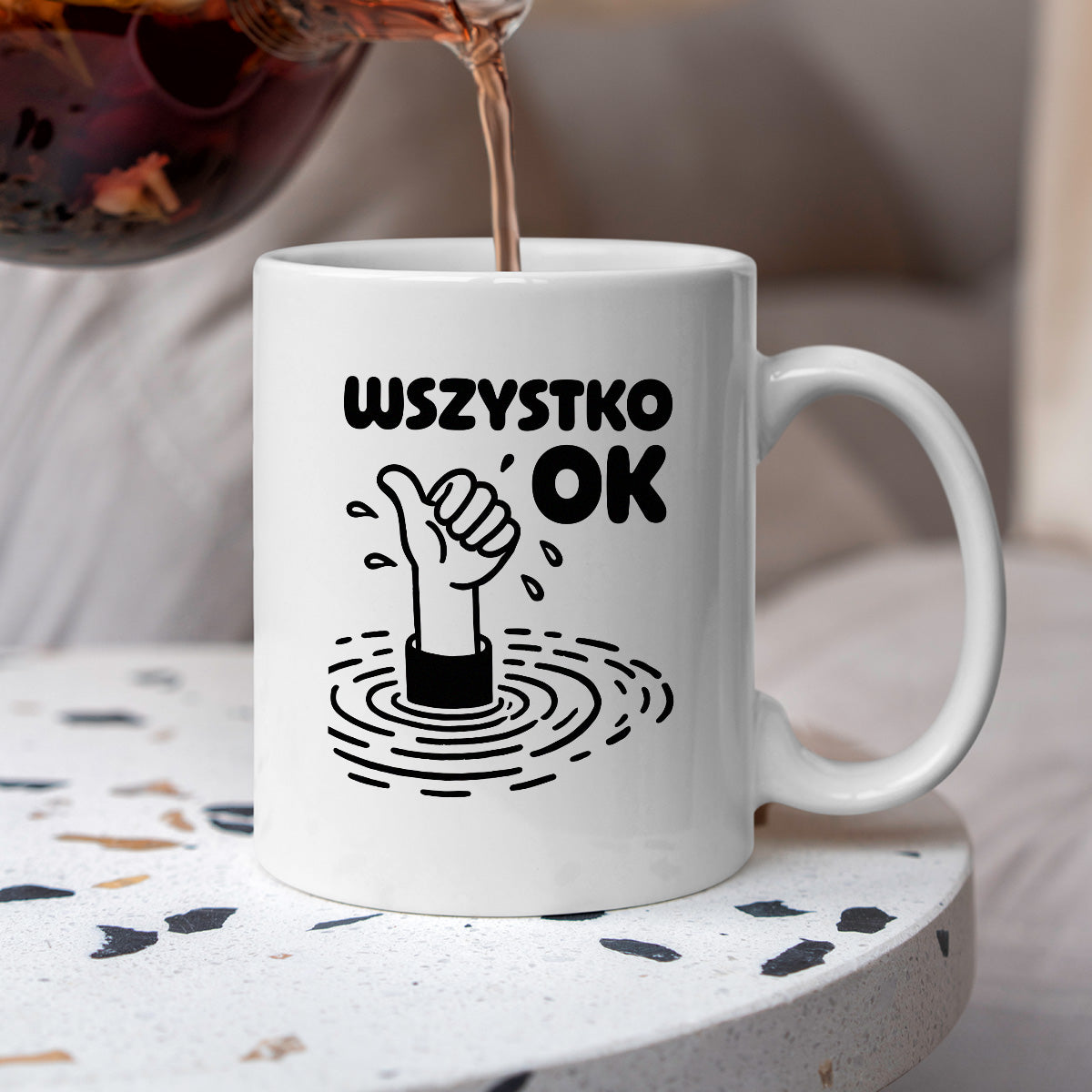 Kubek z nadrukiem - "Wszystko OK (prawie)"