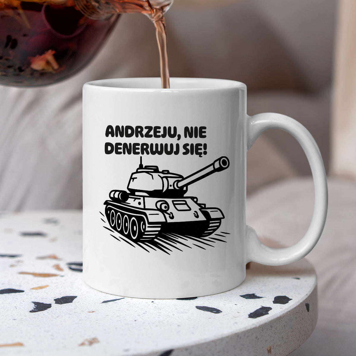 Kubek z nadrukiem - HITY POLSKIEGO INTERNETU - "Andrzeju, nie denerwuj się"