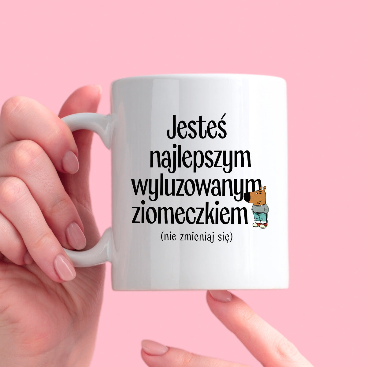 Kubek z nadrukiem "Jesteś najlepszym wyluzowanym ziomeczkiem (nie zmieniaj się)" - WALENTYNKI