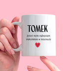 Kubek spersonalizowany z nadrukiem "Jesteś najlepszym, co znalazłam w 