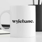 Kubek z nadrukiem "wyjebane."