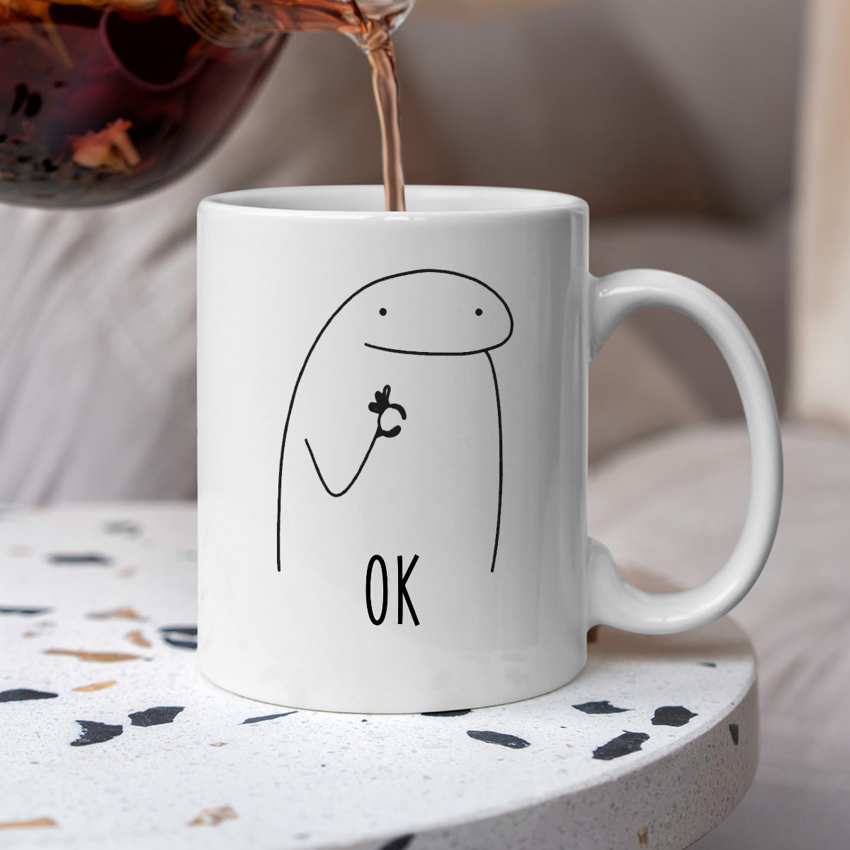 Kubek z nadrukiem "OK"
