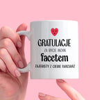 Kubek z nadrukiem "Gratulacje za bycie moim facetem - zajebisty z Cieb